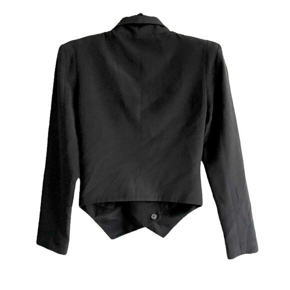 REBECCA MINKOFF Black Silk Becky Pointed Blazer Jacket 0 - Picture 8 of 12
